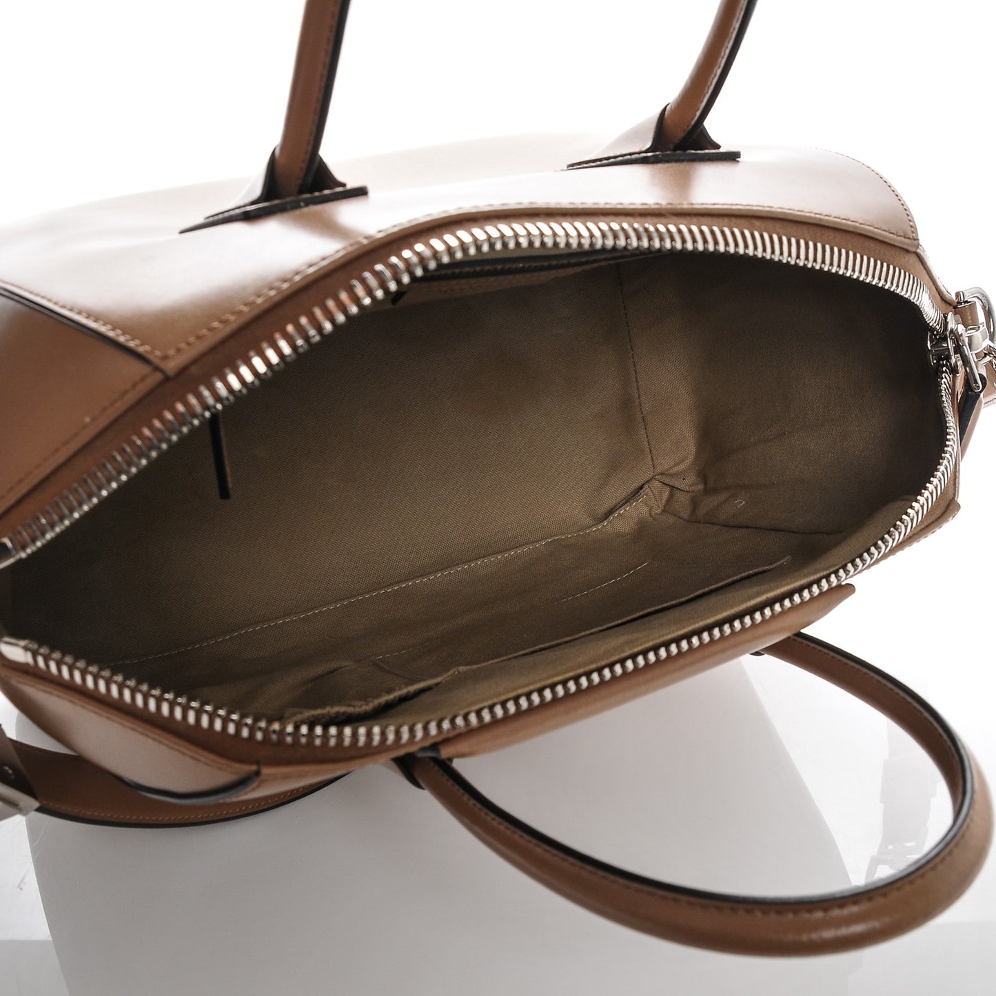 Shiny Lord Calfskin Medium Antigona Dark Beige