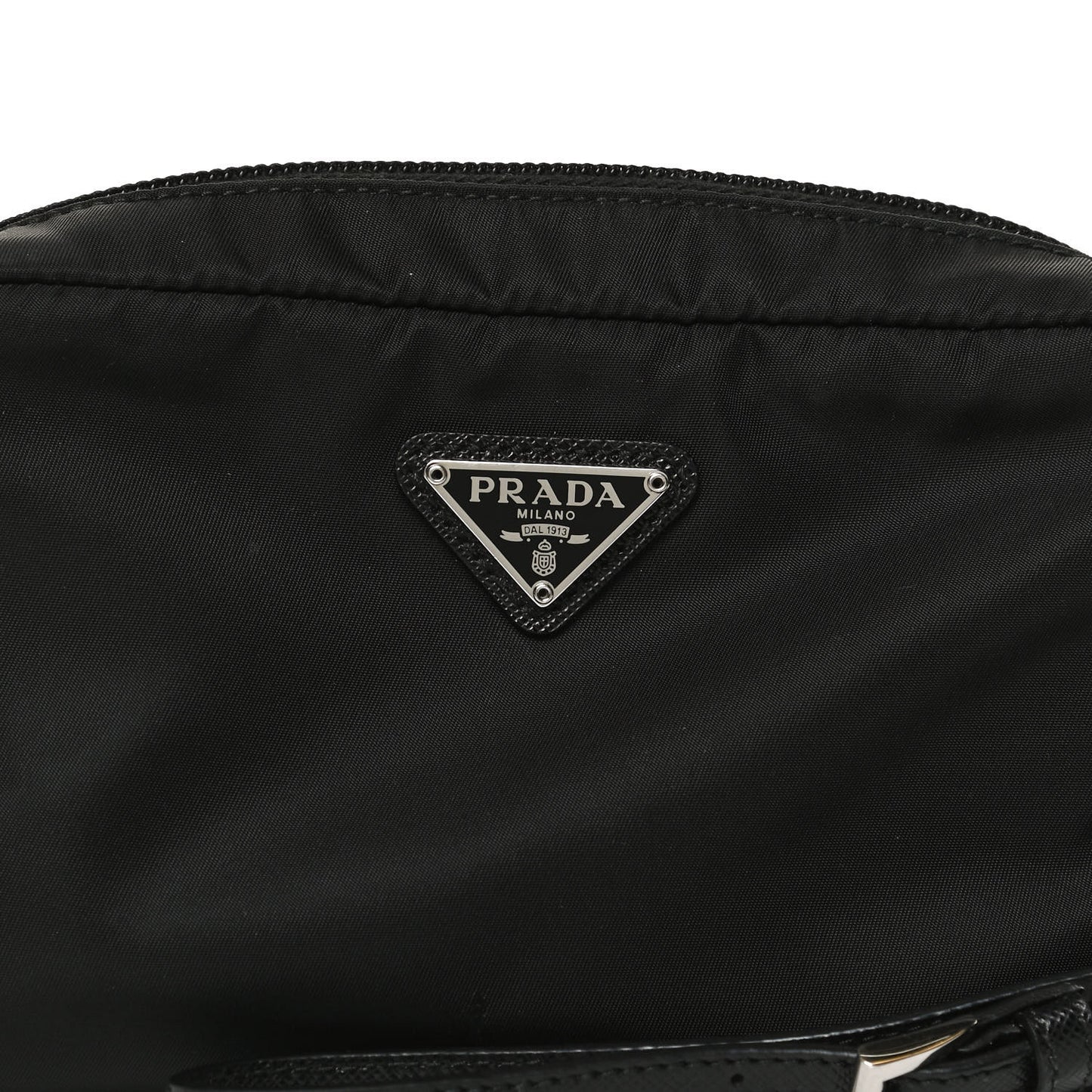 Tessuto Nylon Saffiano Wristlet Black
