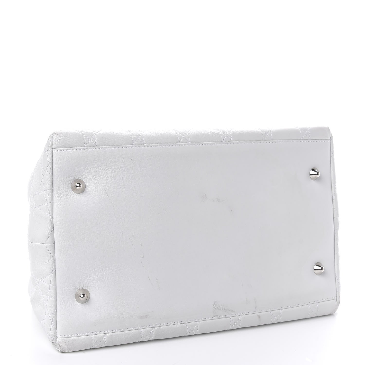 Christian Dior Lambskin Cannage Medium Soft Lady Dior White 4 of 18