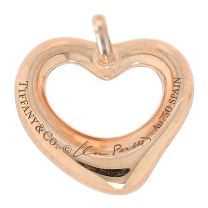 Tiffany 18K Rose Gold 11mm Elsa Peretti Open Heart Earrings 4 of 5