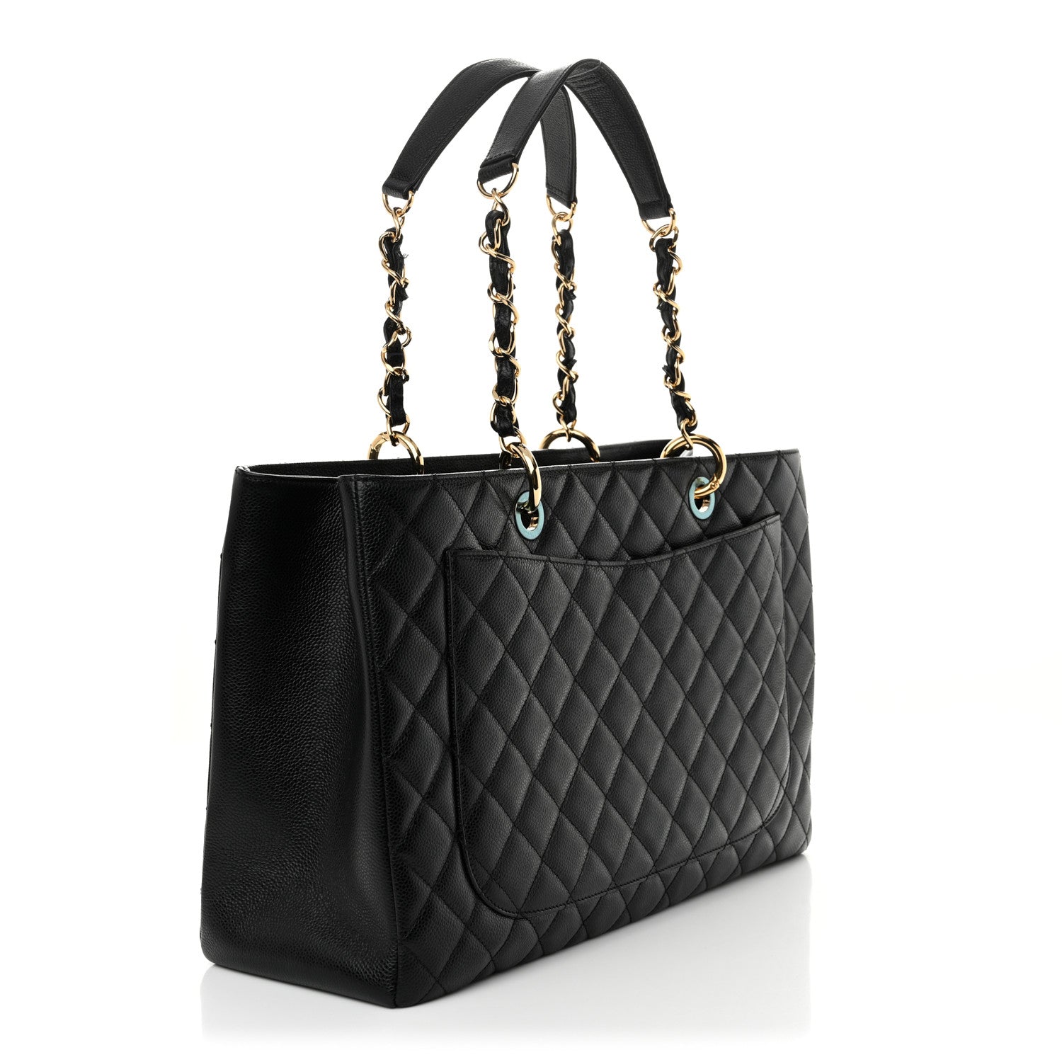 Chanel Caviar Quilted XL Grand Shopping Tote GST Black 3 of 10