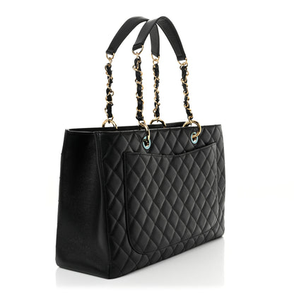 Chanel Caviar Quilted XL Grand Shopping Tote GST Black 3 of 10