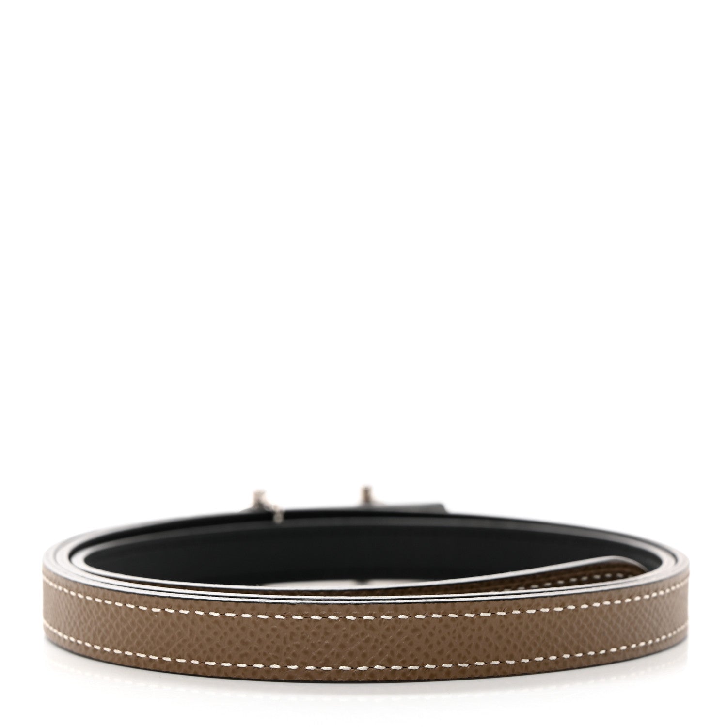 Hermes Swift Epsom 13mm Gamma Belt 85 34 Black Etoupe 3 of 6