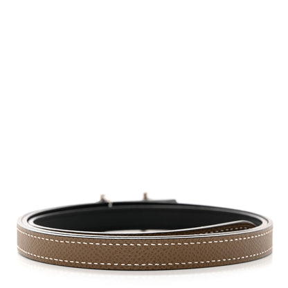 Hermes Swift Epsom 13mm Gamma Belt 85 34 Black Etoupe 3 of 6