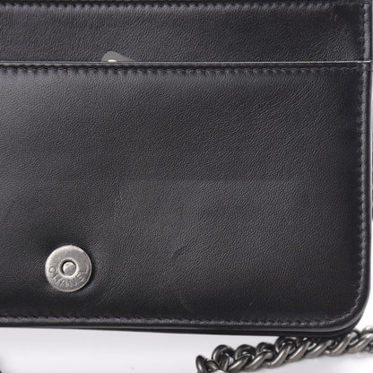Chanel Lambskin Quilted Boy Wallet On Chain WOC Black 12 of 14