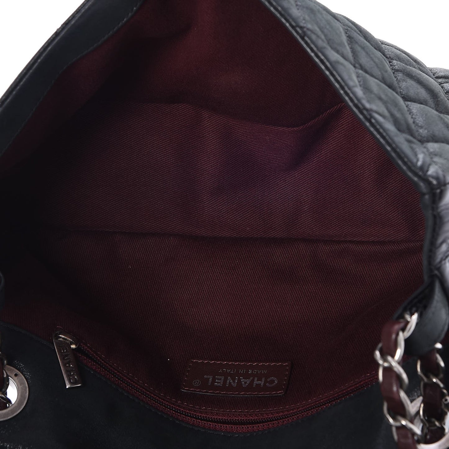 Iridescent Calfskin Medium In The Mix Flap Black