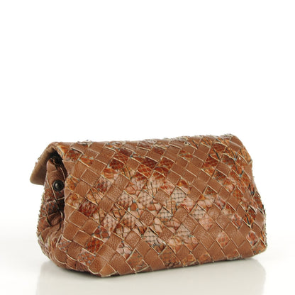 Bottega Veneta Python Nappa Intrecciato Cosmetic Case Chene 3 of 8