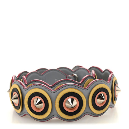 Fendi Vitello Dolce Spike Studded Circle Strap You Ardesia Multicolor 2 of 4