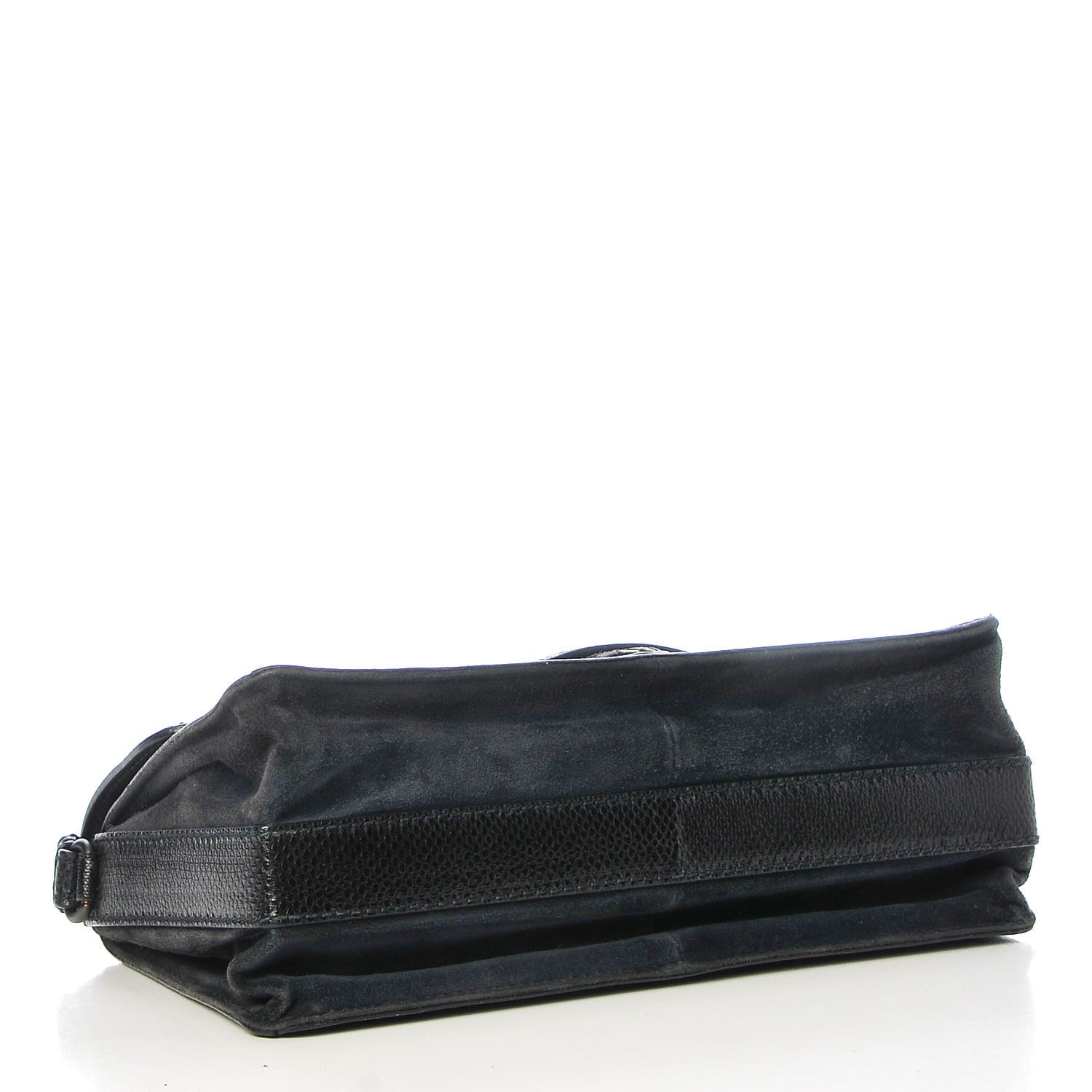 Bottega Veneta Suede Shiny Micro Intreccio Shoulder Bag Dark Navy 4 of 8