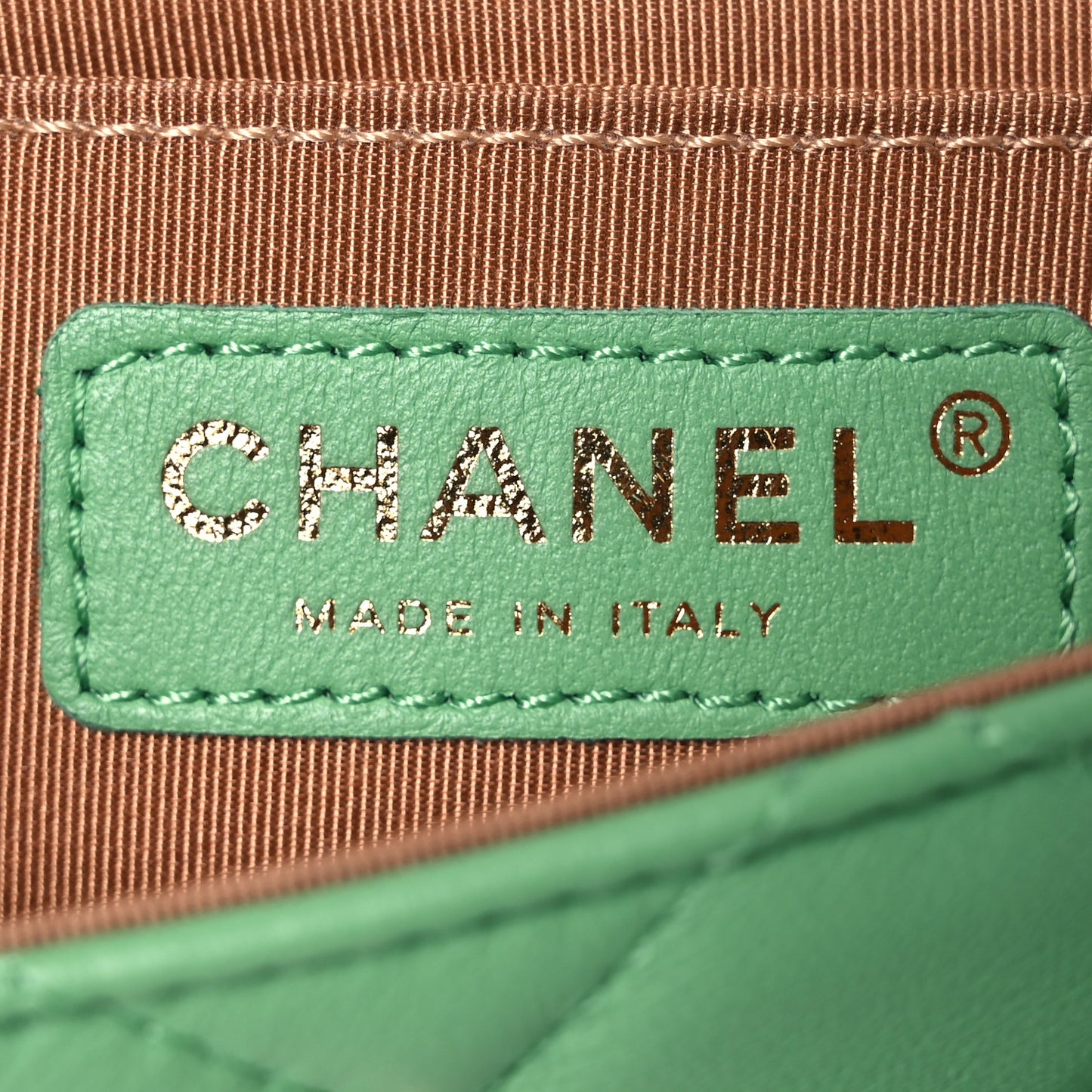 Lambskin Mixed Fibers Quilted Small Cocovado Flap Green