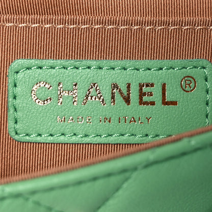 Chanel Lambskin Mixed Fibers Quilted Small Cocovado Flap Green 6 of 11
