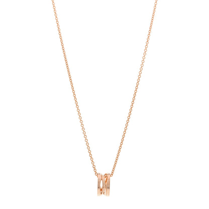 Bulgari 18K Rose Gold B.Zero1 Open Legends Pendant Necklace 1 of 4