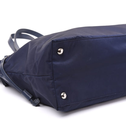 Prada Saffiano Nylon Vela Tote Black Royal 5 of 8