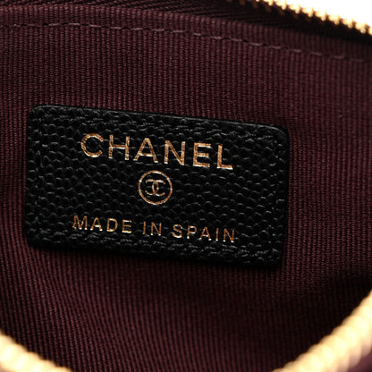 Chanel Caviar Quilted Small Cosmetic Case Black 6 of 8