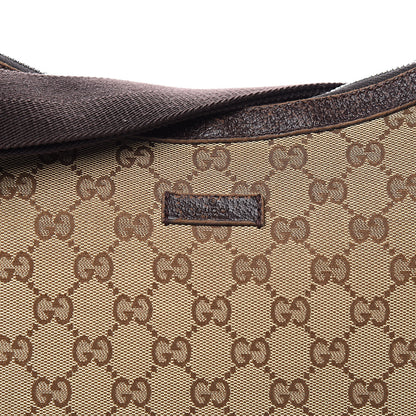 Gucci Monogram Medium Half Moon Hobo Dark Brown 12 of 13