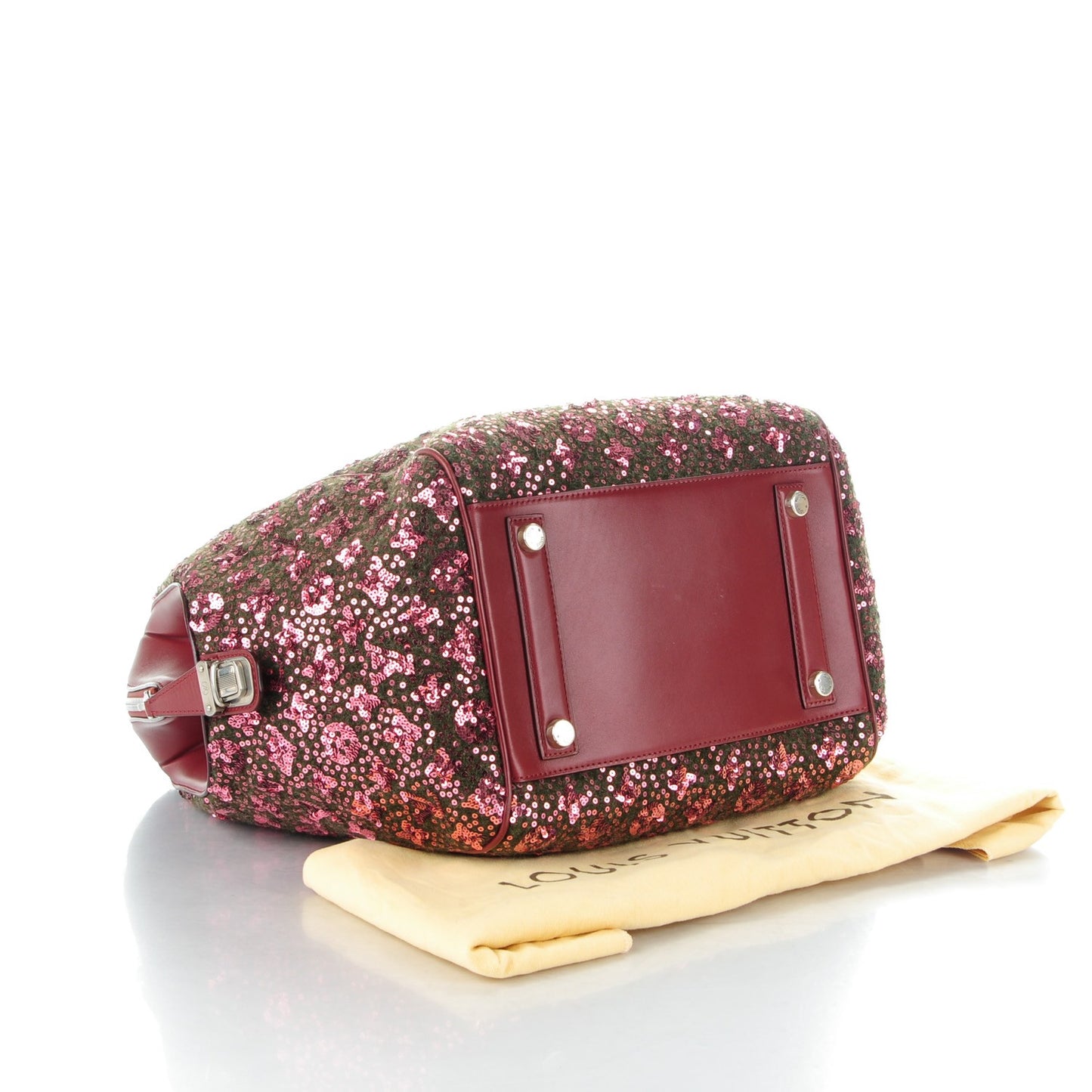 Sequin Monogram Sunshine Express North South Burgundy