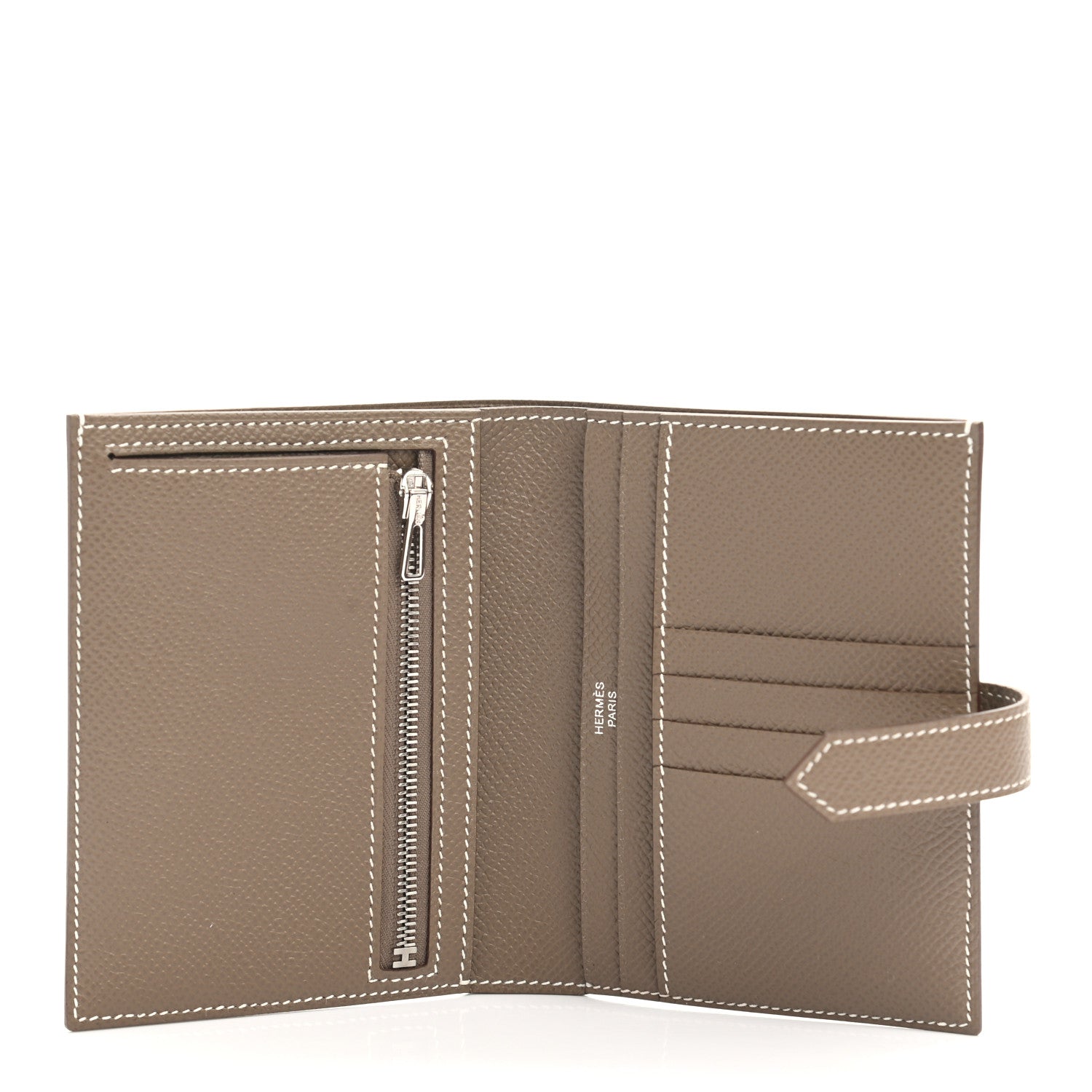 Hermes Epsom Bearn Compact Wallet Etoupe 5 of 8