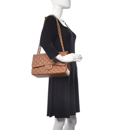 Chanel Lambskin Quilted Jumbo Double Flap Brown 2 of 9