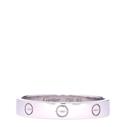 Cartier 18K White Gold 3.5mm LOVE Wedding Band Ring 63 10.25 1 of 6