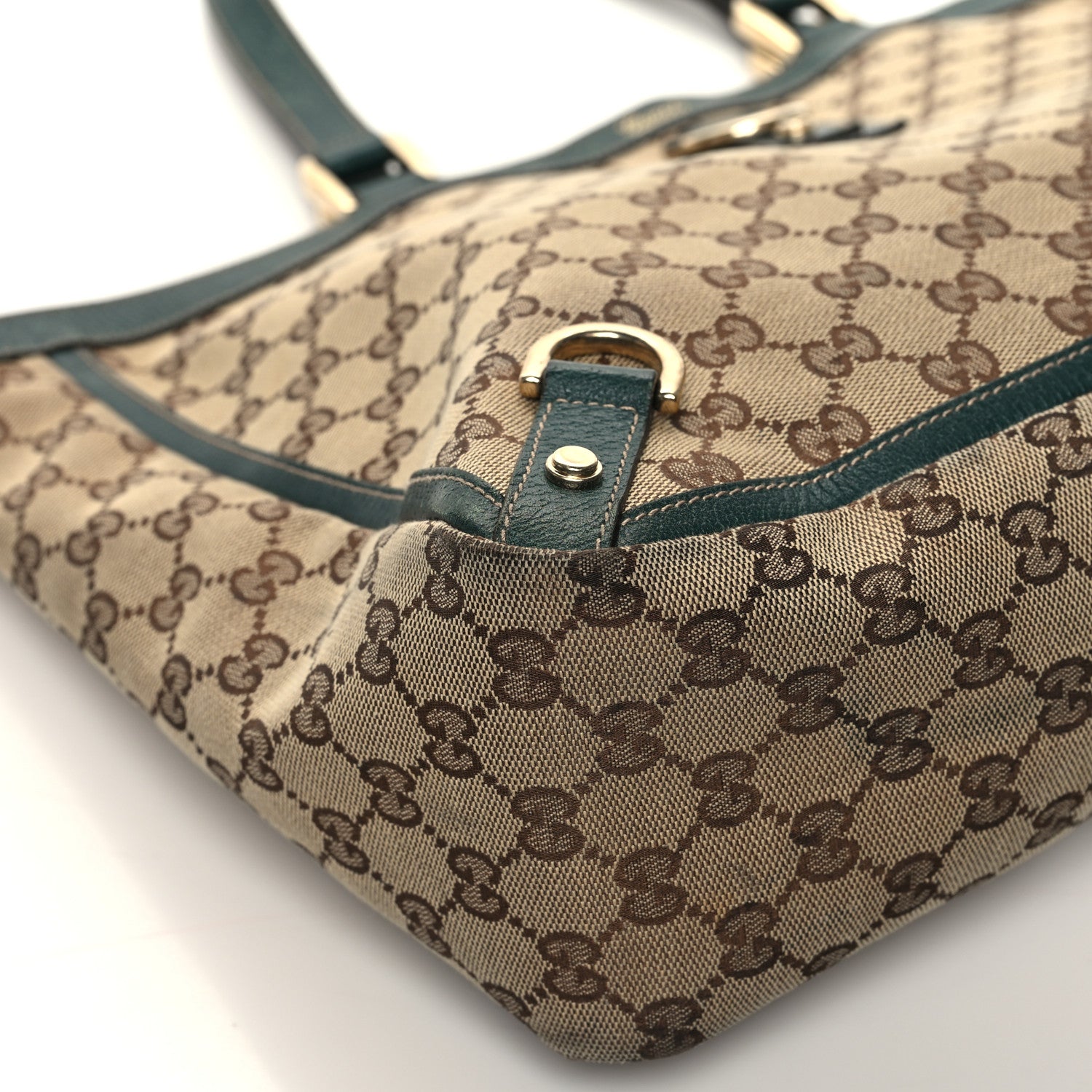 Gucci Monogram Large Abbey Tote Green 9 of 13