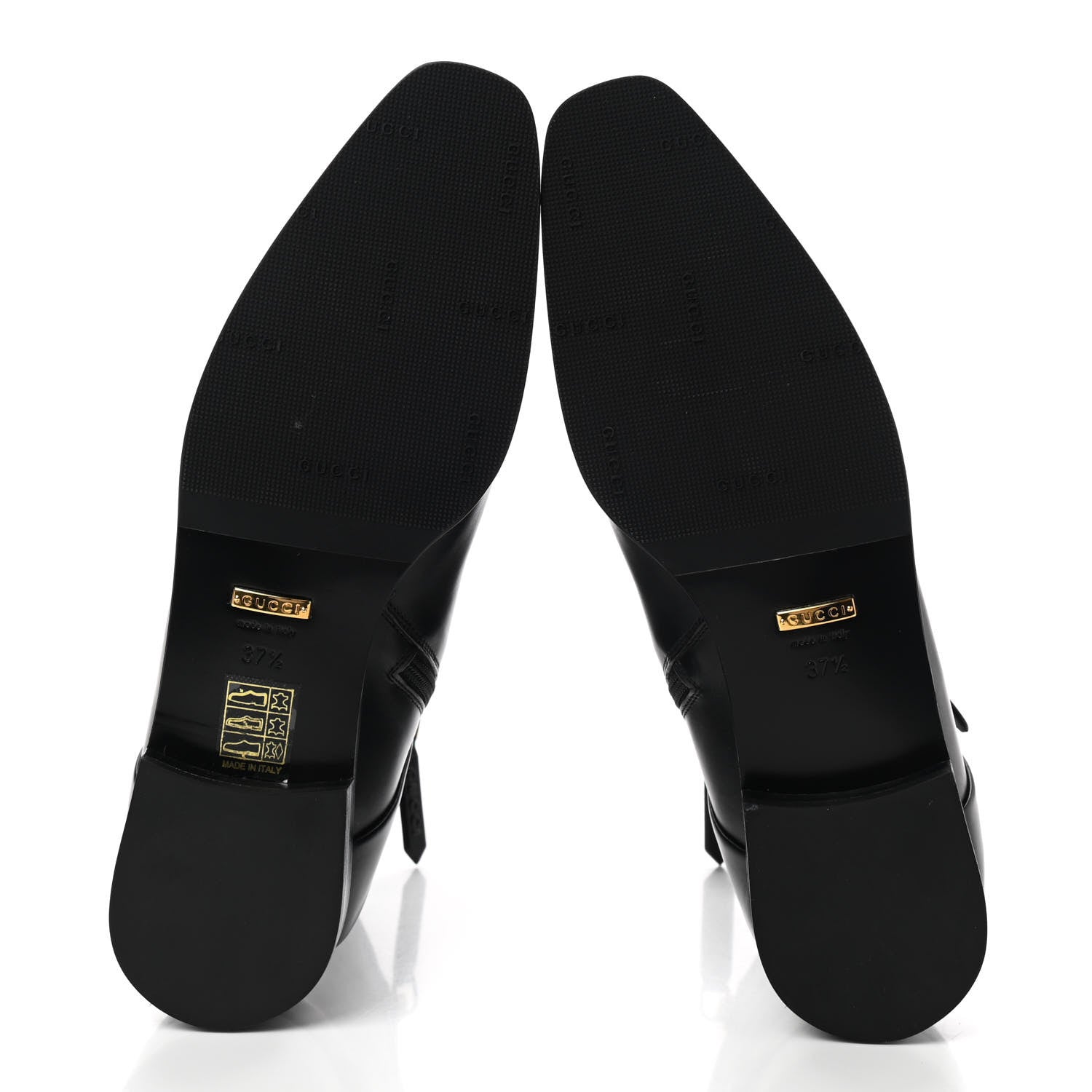 Gucci Calfskin Womens GG Ankle Boots 37.5 Black 5 of 8