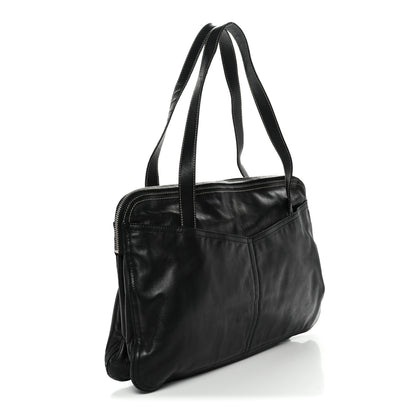 Prada Nappa Pocket Satchel Black 3 of 16