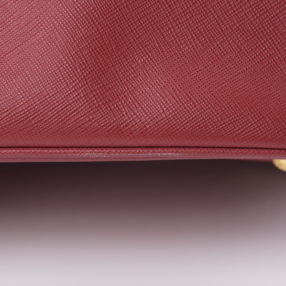 Prada Saffiano Lux Medium Tote Fuoco 15 of 16
