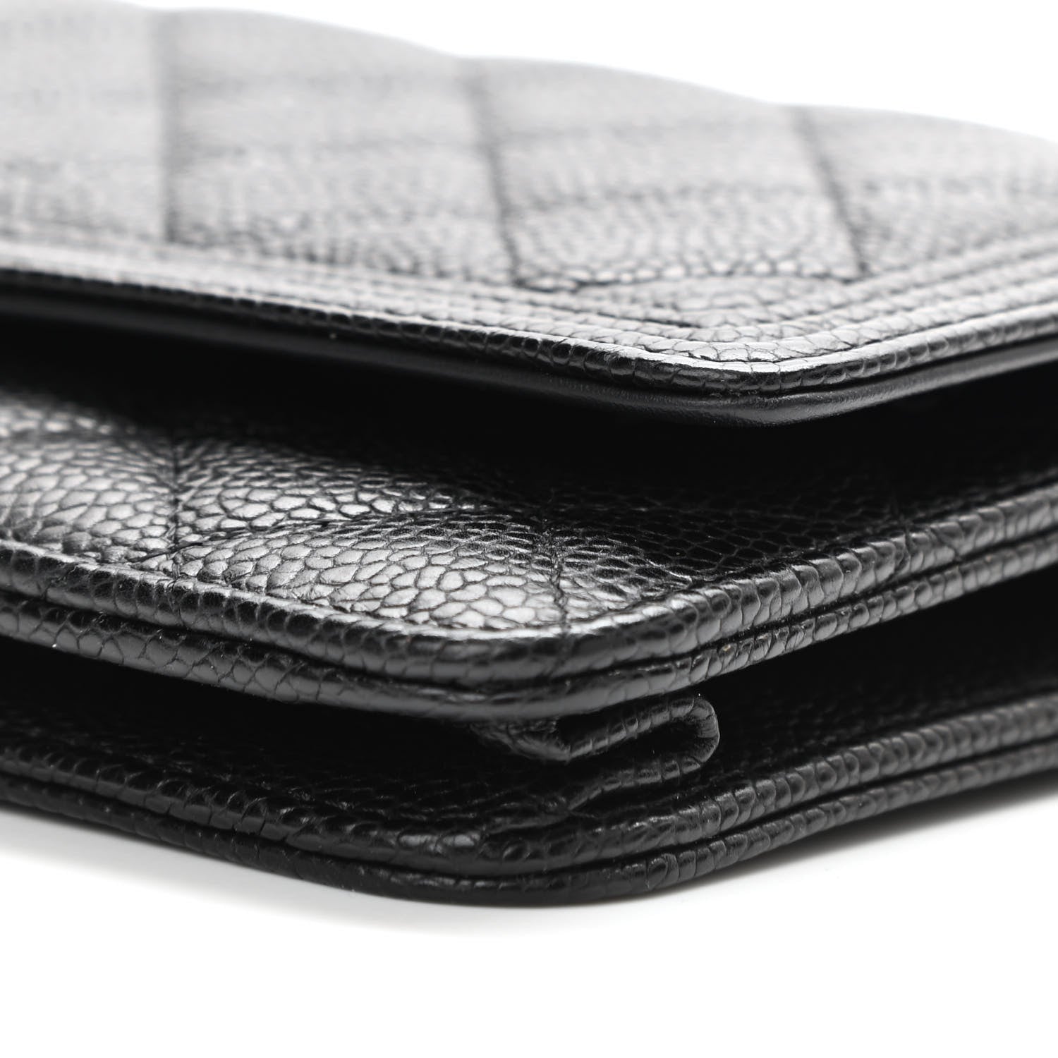 Chanel Caviar Quilted Boy Wallet On Chain WOC Black 10 of 11
