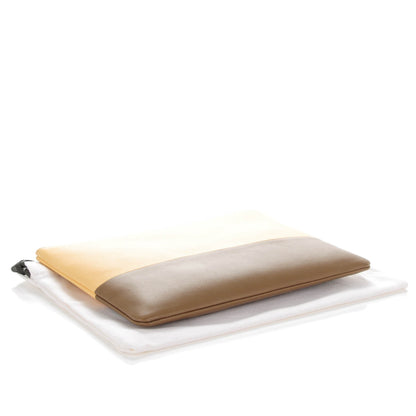 Celine Lambskin Bi-Color Solo Clutch Pouch Beige Butter 4 of 7