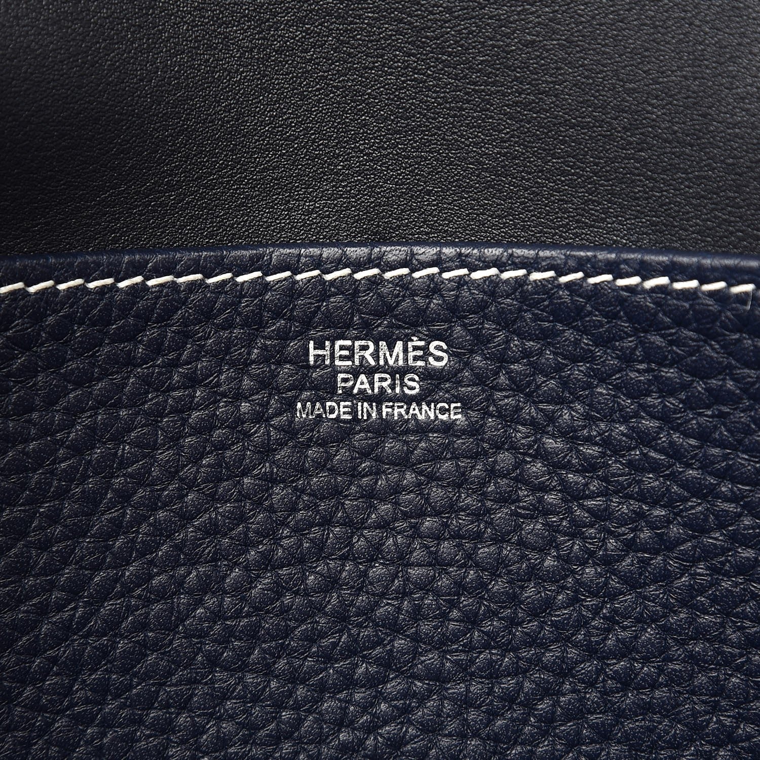 Hermes Taurillon Clemence Halzan 31 GM Bleu Nuit Indigo 7 of 10