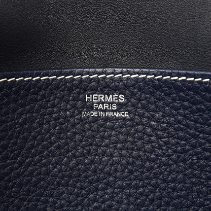 Hermes Taurillon Clemence Halzan 31 GM Bleu Nuit Indigo 7 of 10