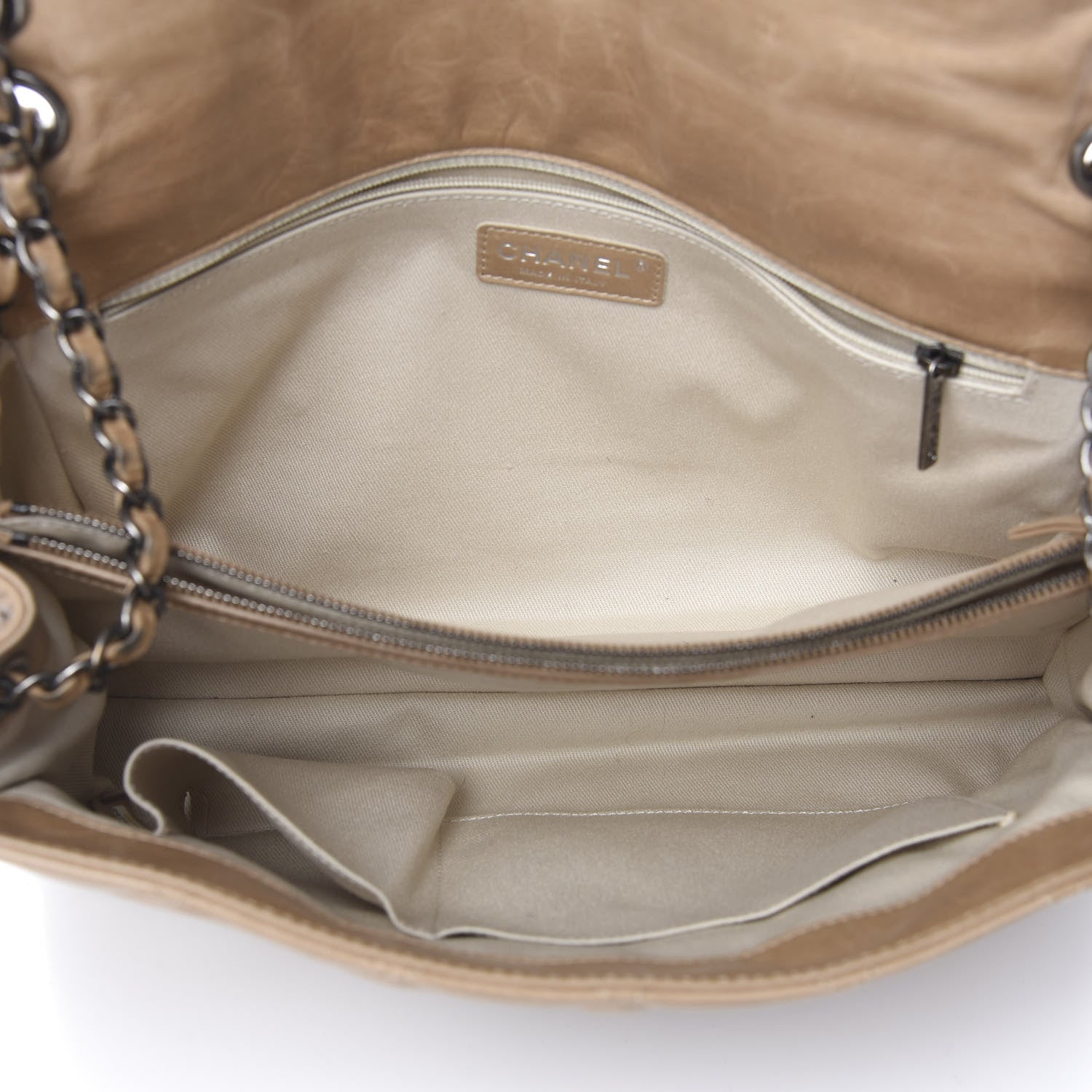 Chanel Glazed Calfskin Quilted Large Coco Soft Flap Beige 4 of 14