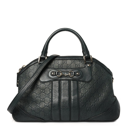 Gucci Guccissima Medium Cathrine Dome Satchel Black 1 of 14