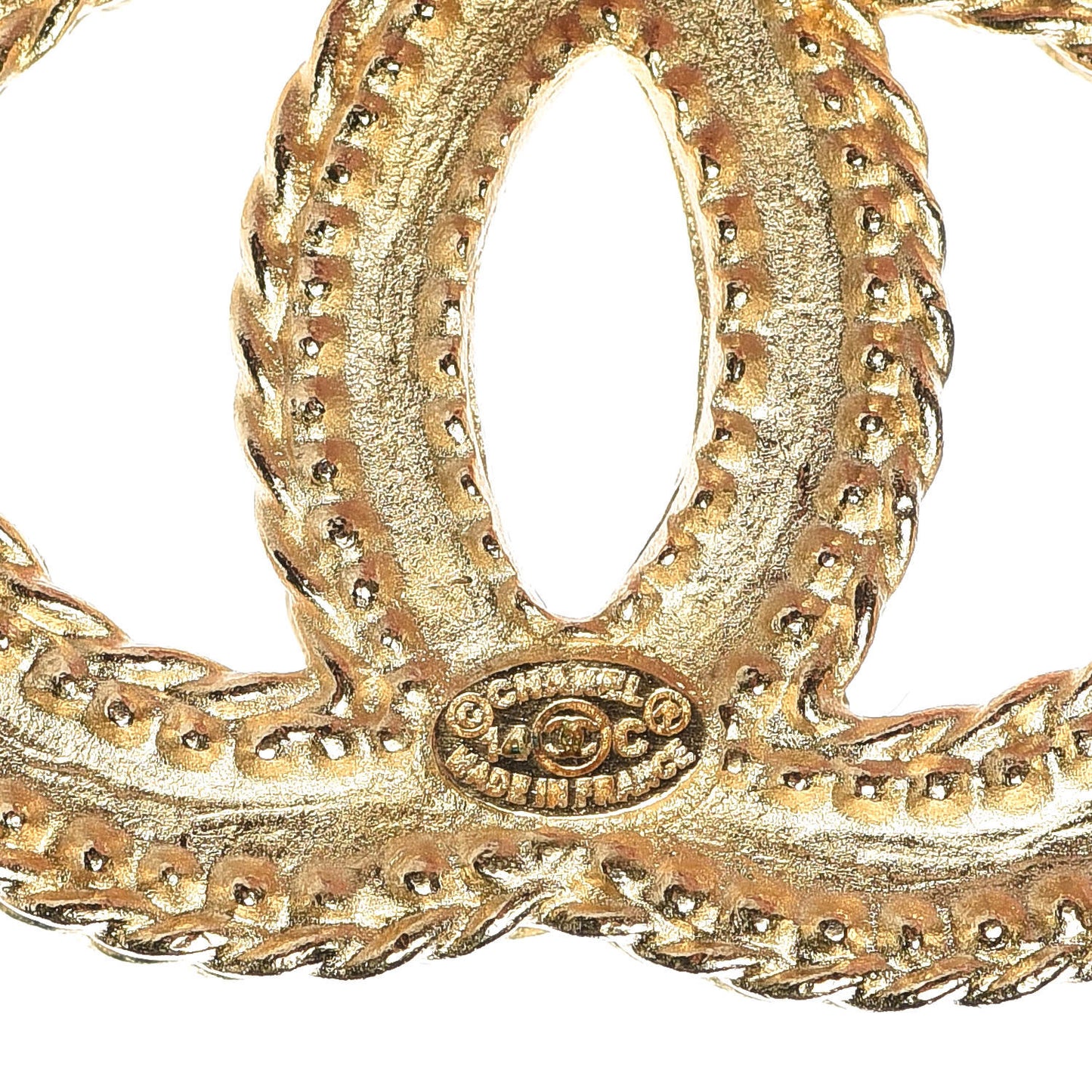 CC Drop Earrings Matte Gold