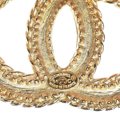 Chanel CC Drop Earrings Matte Gold 3 of 5