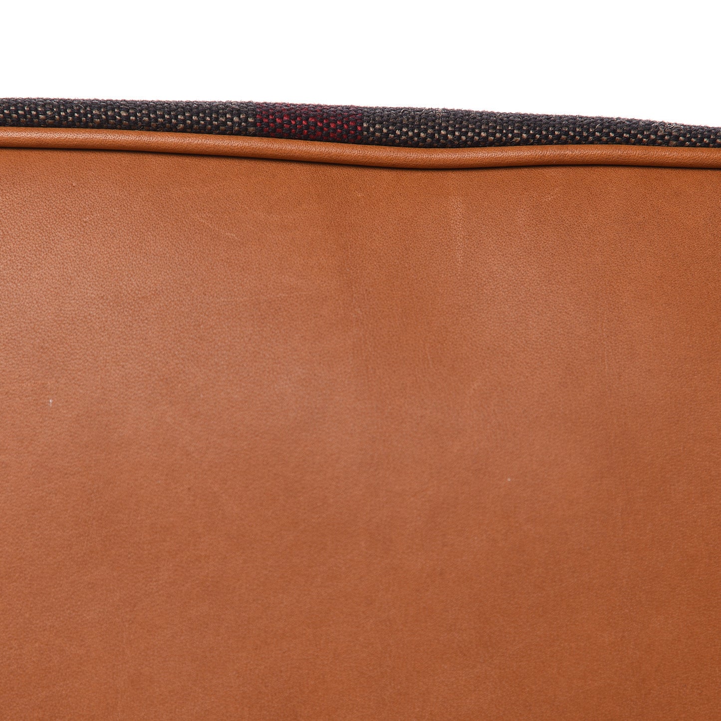 Grainy Calfskin Canvas Mega Check Medium Ashby Tassel Hobo Saddle Brown