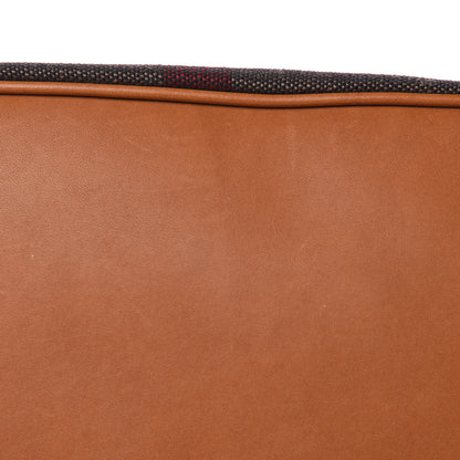 Burberry Grainy Calfskin Canvas Mega Check Medium Ashby Tassel Hobo Saddle Brown 12 of 13