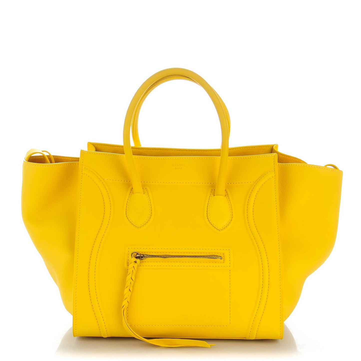 Supple Calfskin Medium Phantom Luggage Sun Yellow