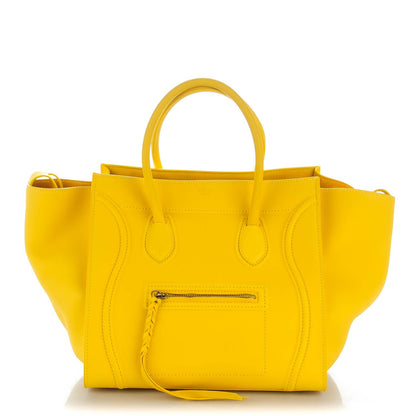 Celine Supple Calfskin Medium Phantom Luggage Sun Yellow 1 of 8