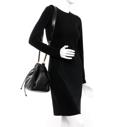 Chanel Lambskin CC Drawstring Shoulder Bag Black 2 of 11