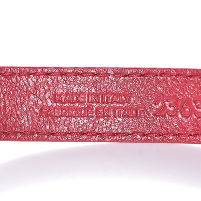 Balenciaga Agneau Classic Gold Hardware Triple Tour M Bracelet Rouge Sapphire 4 of 5