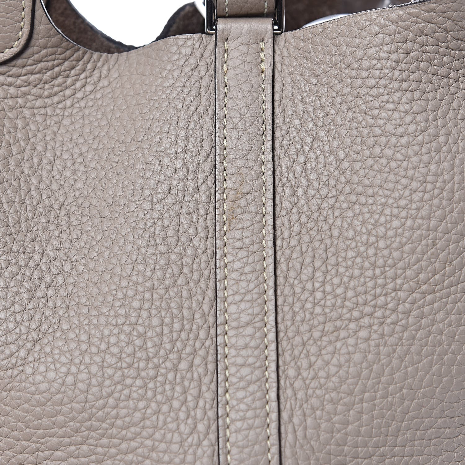 Hermes Taurillon Clemence Picotin Lock 18 PM Gris Tourterelle
