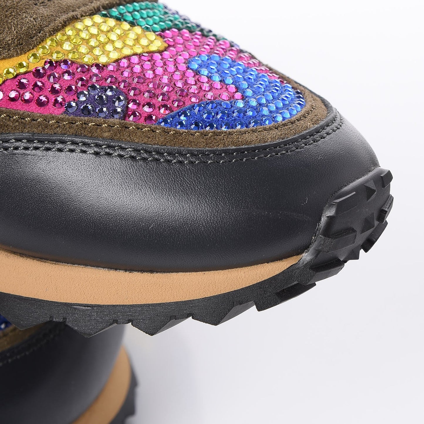 Suede Crystal Camouflage Womens Rockrunner Sneakers 38 Multicolor
