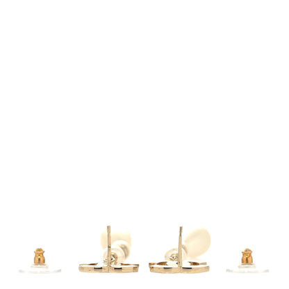 Chanel Crystal Pearl CC Chain Drop Earrings 3 of 4