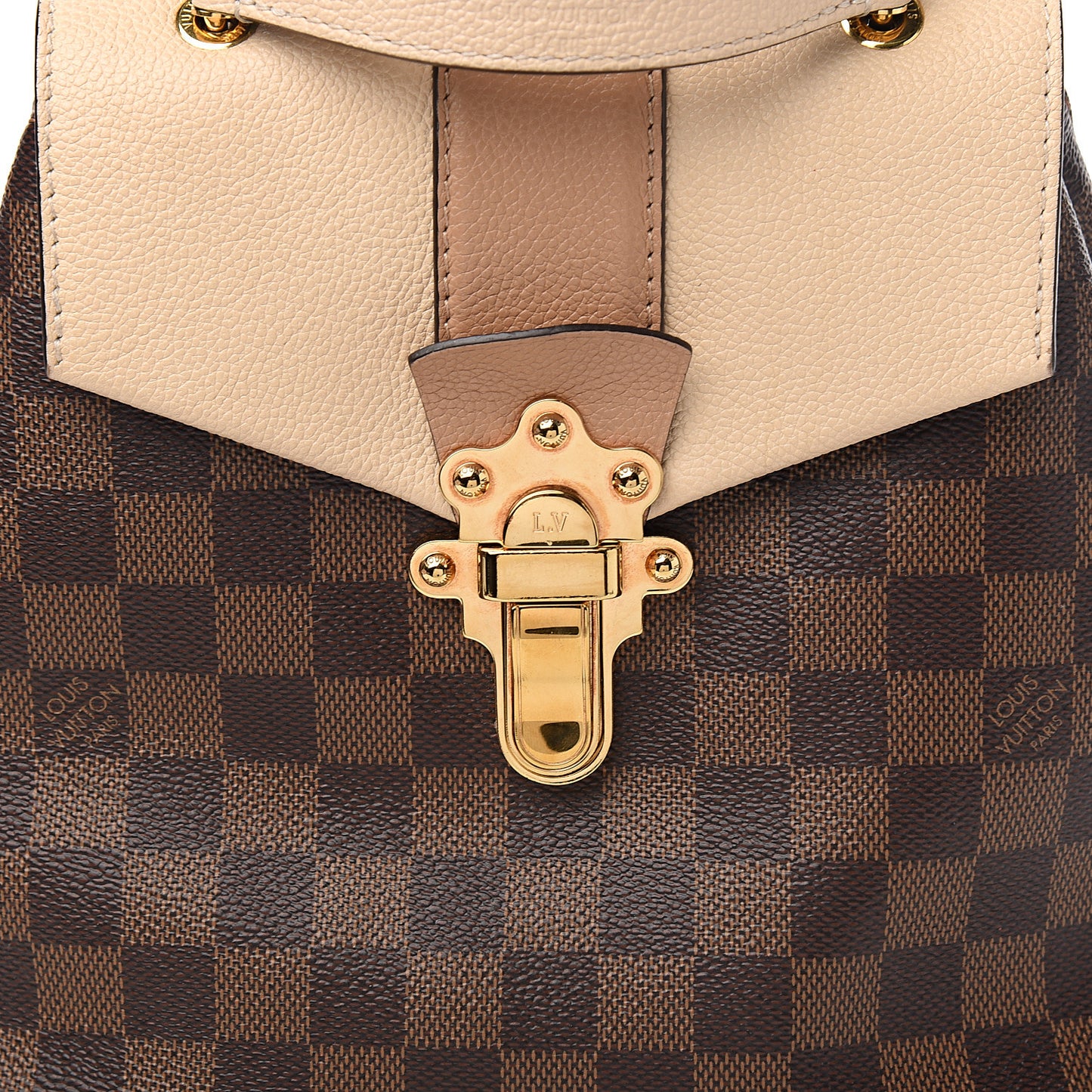 Damier Ebene Clapton Backpack Creme
