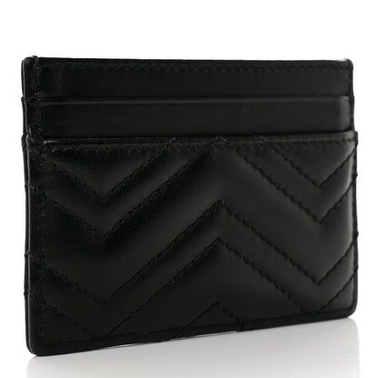 Gucci Calfskin Matelasse GG Marmont Card Holder Black 3 of 6