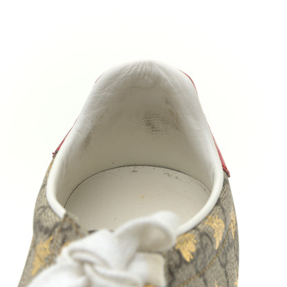 Gucci GG Supreme Monogram Bees Ayers Web Womens Ace Sneakers 36 Beige Oro Green Red 10 of 10