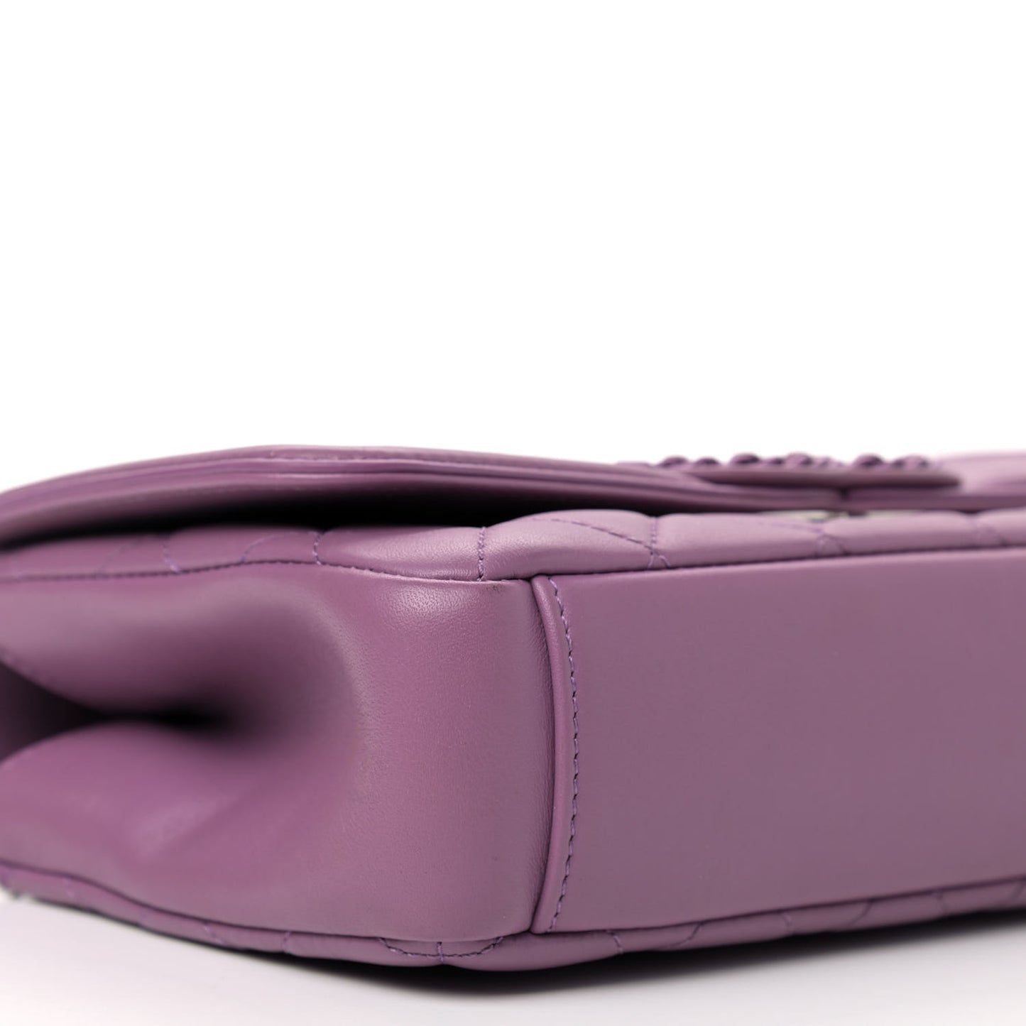 Lambskin Quilted Small CC Filigree Flap Purple
