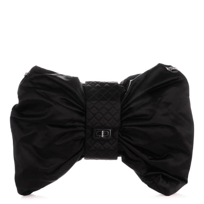 Chanel Satin Large Bow Bag Black 1 of 7