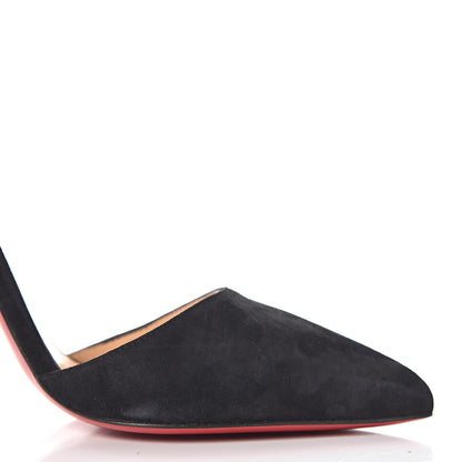 Christian Louboutin Veau Velours Harler 100 Ankle Strap Pumps 40 Black 11 of 13